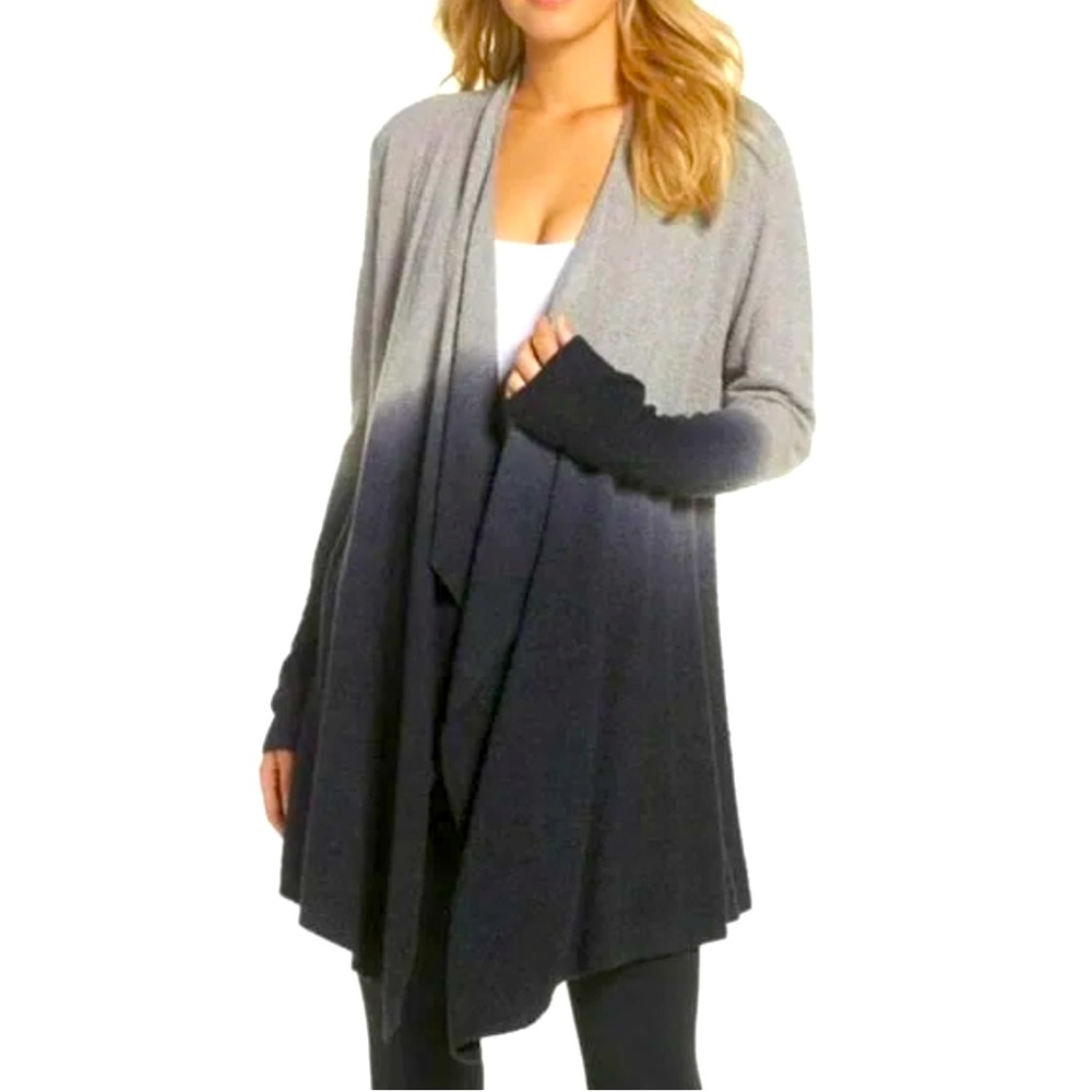 EUC Barefoit Dreams Cozy Chic Lite Ombré  open front midi cardigan sweater 2XL